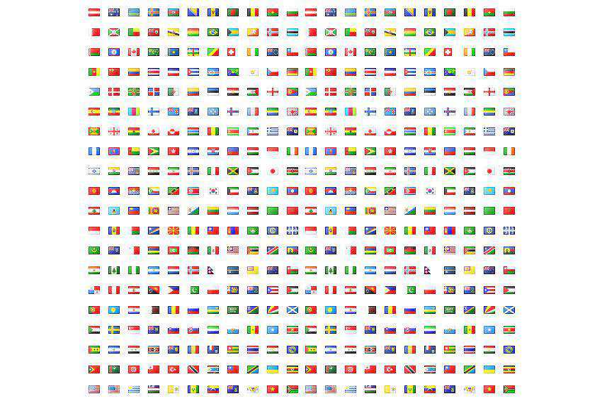 famfamfam Mini Flag Icon Set banner nation country free gif png