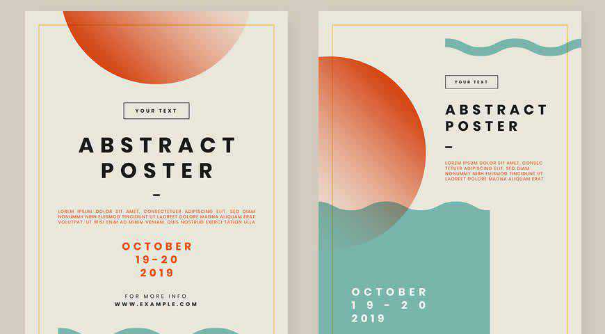 Abstract Design Flyer Photoshop PSD Mockup Template