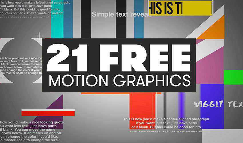 Motion Graphics Templates for Premiere Pro Free