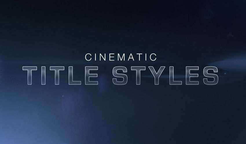 Cinematic Title Style Library for Premiere Pro Free