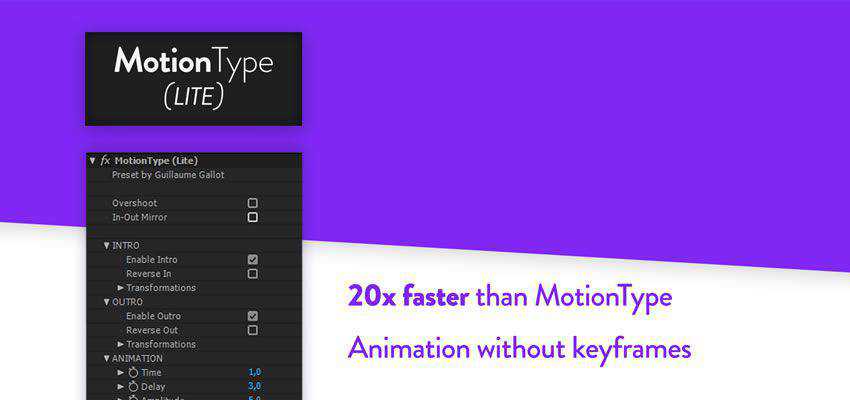 Motion Type Text Animation Preset