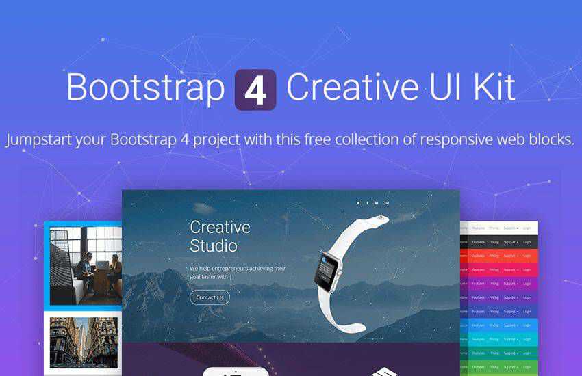NowSquare bootstrap 4 four template ui kit free responsive