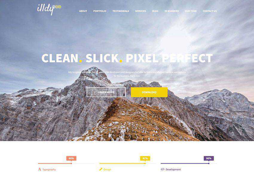 Illdy One-Page free WordPress theme wp responsive business corporate