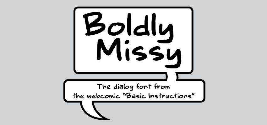 Boldly Missy Comic Handwriting Font free comic cartoon font family
