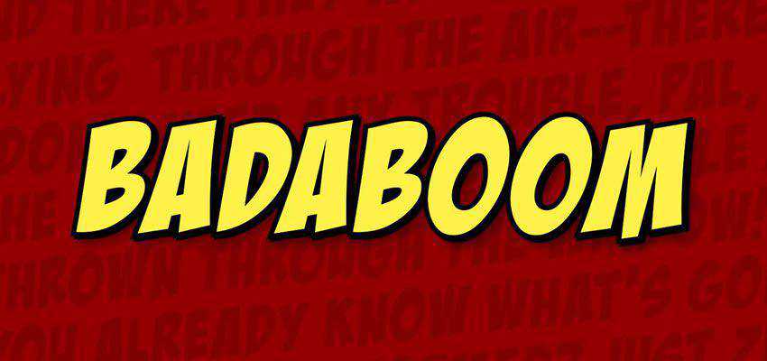 BadaboomComic Font free comic cartoon font family