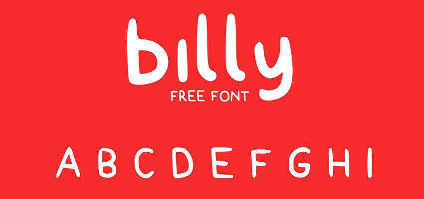Billy Typeface free comic cartoon font family