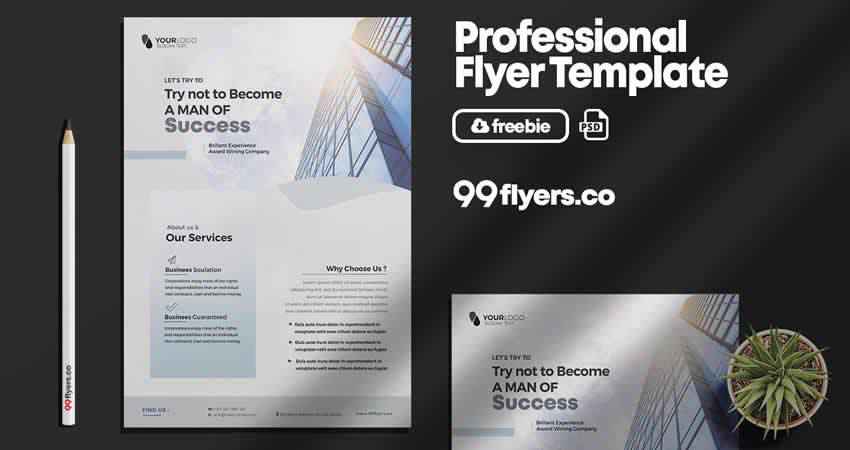 Clean Corporate & Business Flyer Template Photoshop PSD
