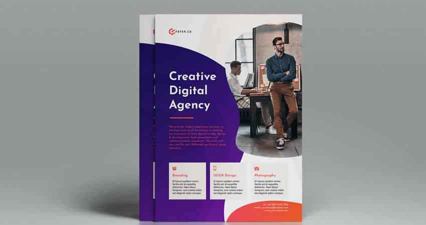 Creative Digital Agency Flyer Template Indesign