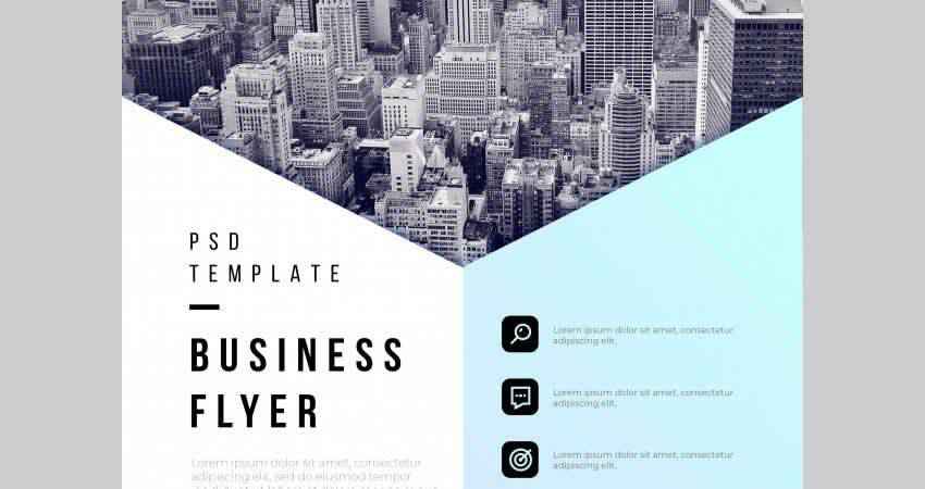 Abstract Business Flyer Template Photoshop PSD