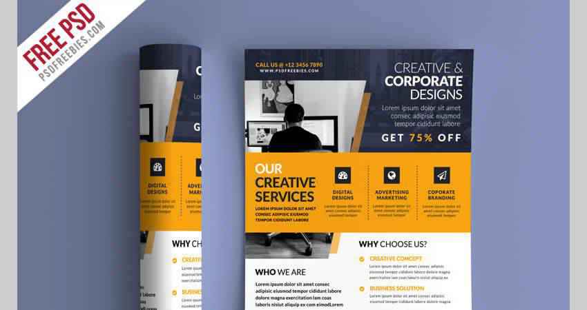 Business Promotional Flyer Template Photoshop PSD