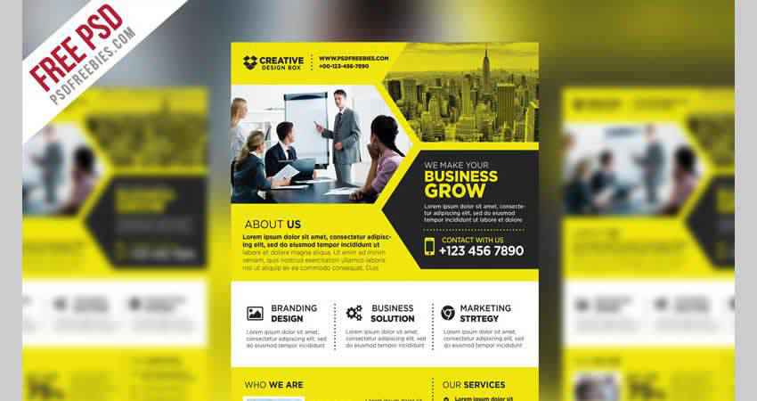 Corporate Business Promotional Flyer Template Photoshop PSD