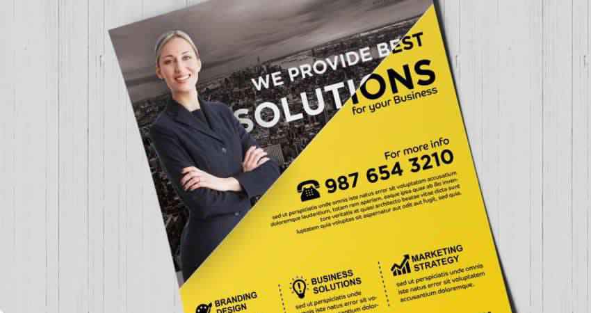 Business Solutions Flyer Template Photoshop PSD