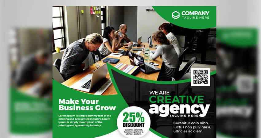 Creative Agency Corporate Business Flyer Template Photoshop PSD