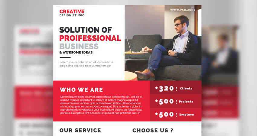 Business Promotion Flyer Template Photoshop PSD