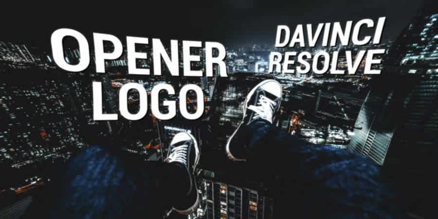 Modern Opener Logo free davinci resolve template video motion design