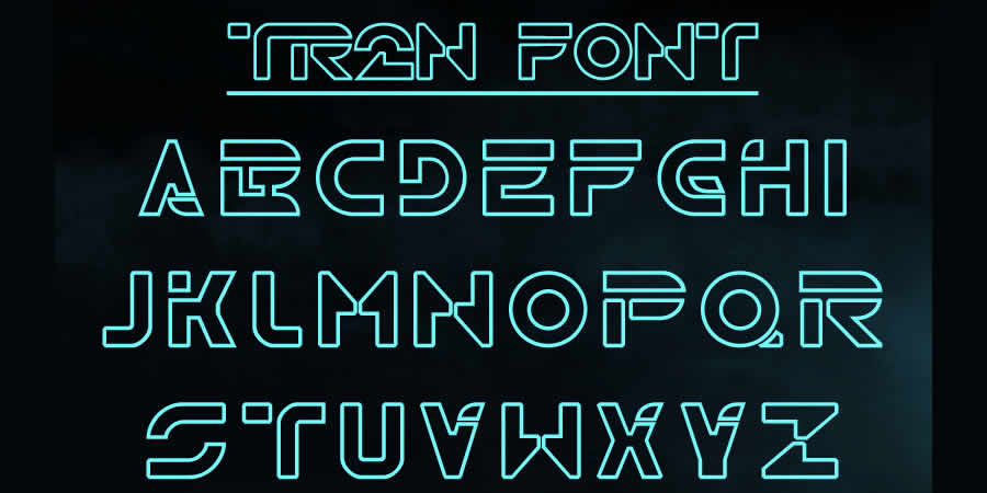Tron TR2N Font disney movie tv free font typography