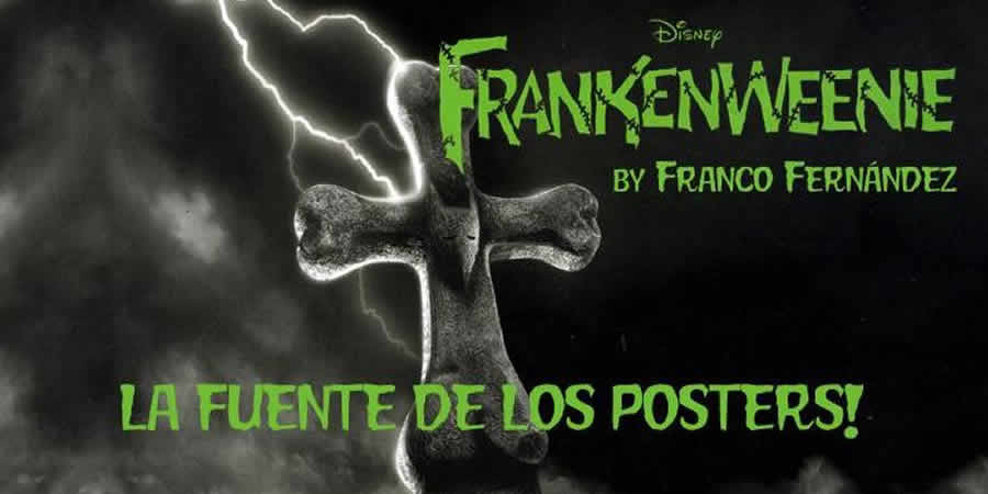 Frankenweenie disney movie tv free font typography