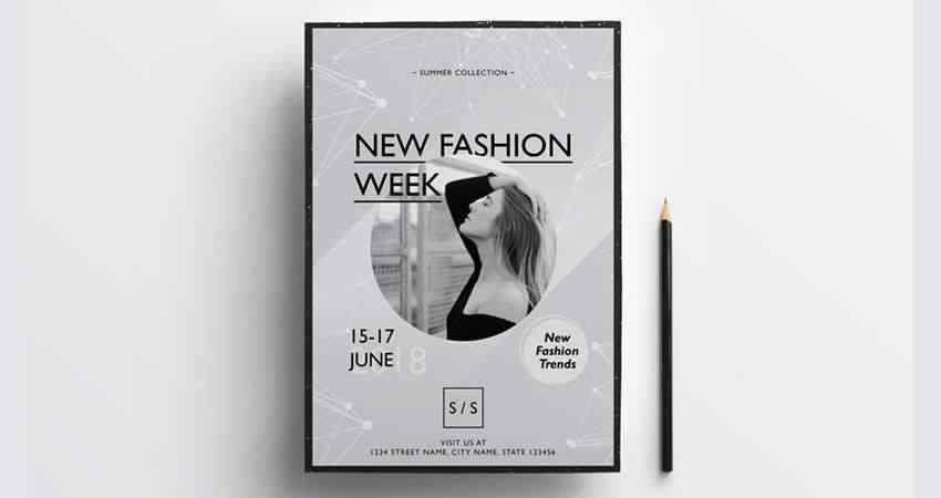 Fashion Week Flyer Template Photoshop PSD