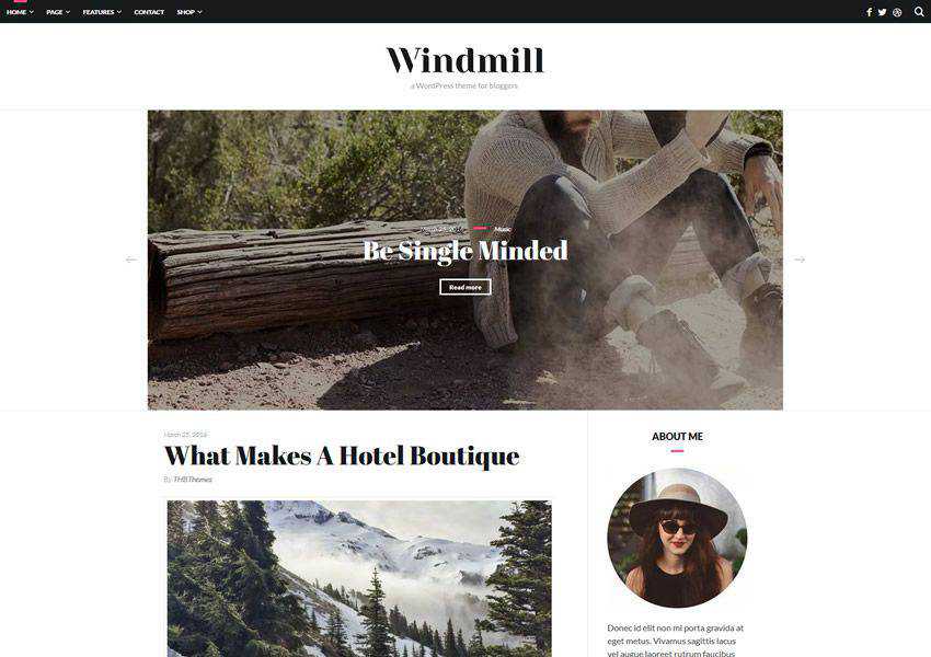 Windmill Clean Typography free wordpress theme wp responsive fashion lifestyle blog