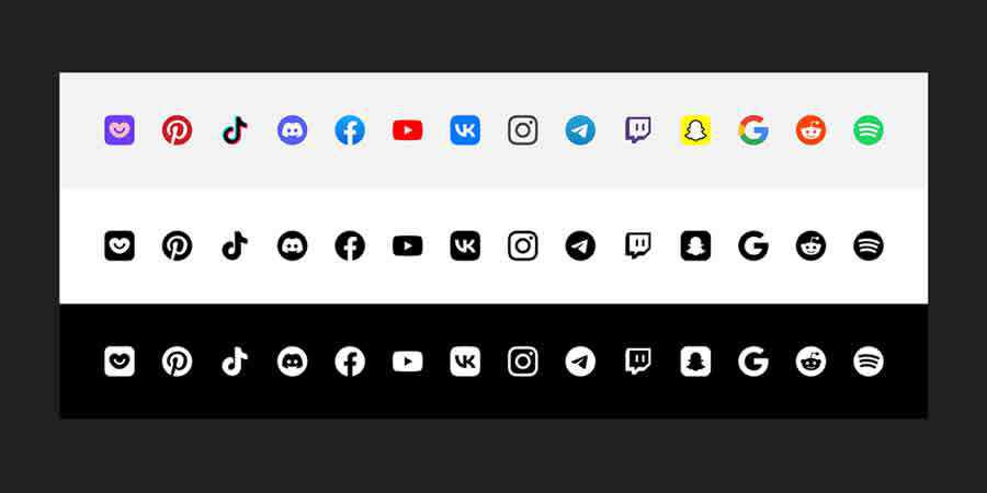 Social Network Icon Collection free figma template