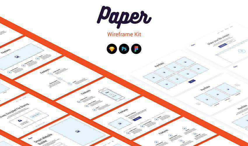 Paper Wireframe Kit free figma ui styleguide kit
