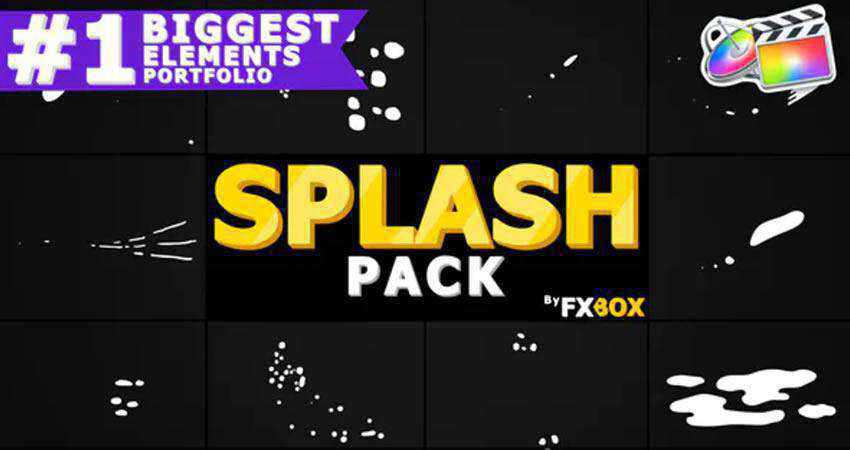 Splash Animated Elements free final cut pro fcpx preset template