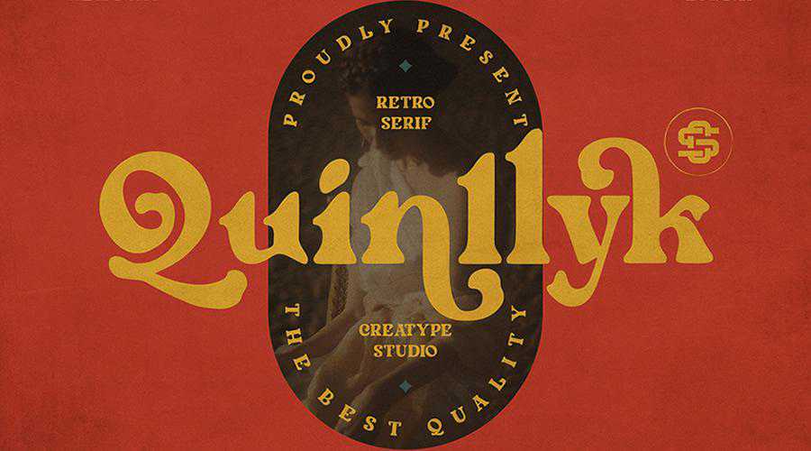 Quinlliyk Free Retro quirky creative font family typeface