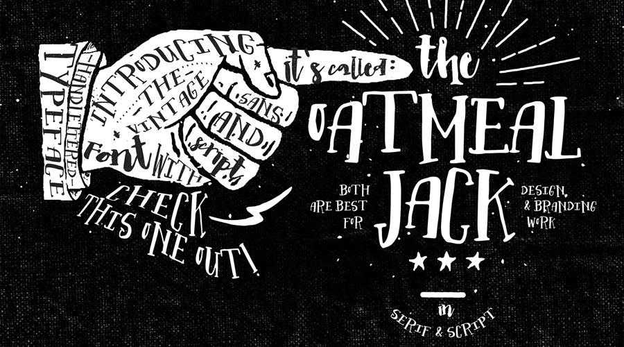 Oatmeal Jack quirky creative font family typeface