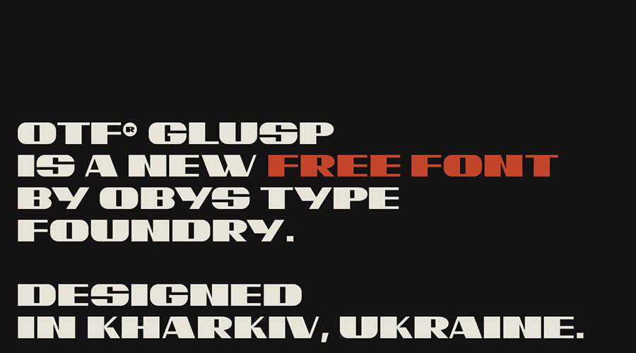 OTF Glusp Free quirky creative font family typeface