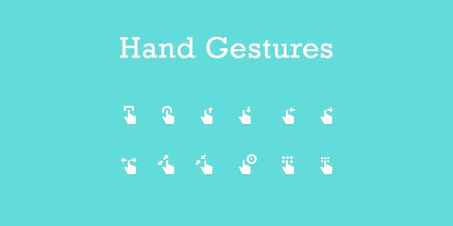 Hand Gesture Icons mobile app development designer