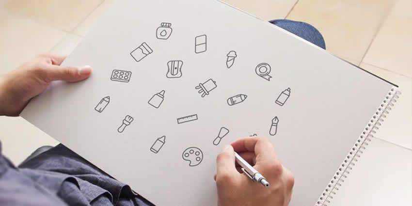 The Free Art Tools Icon Set AI SVG PNG