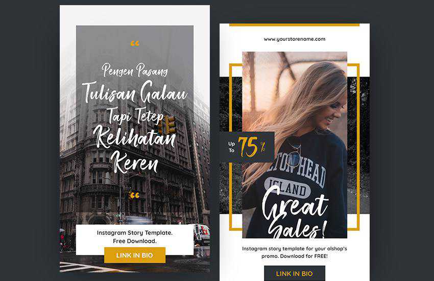 free stories instagram social media template pack format Adobe Photoshop