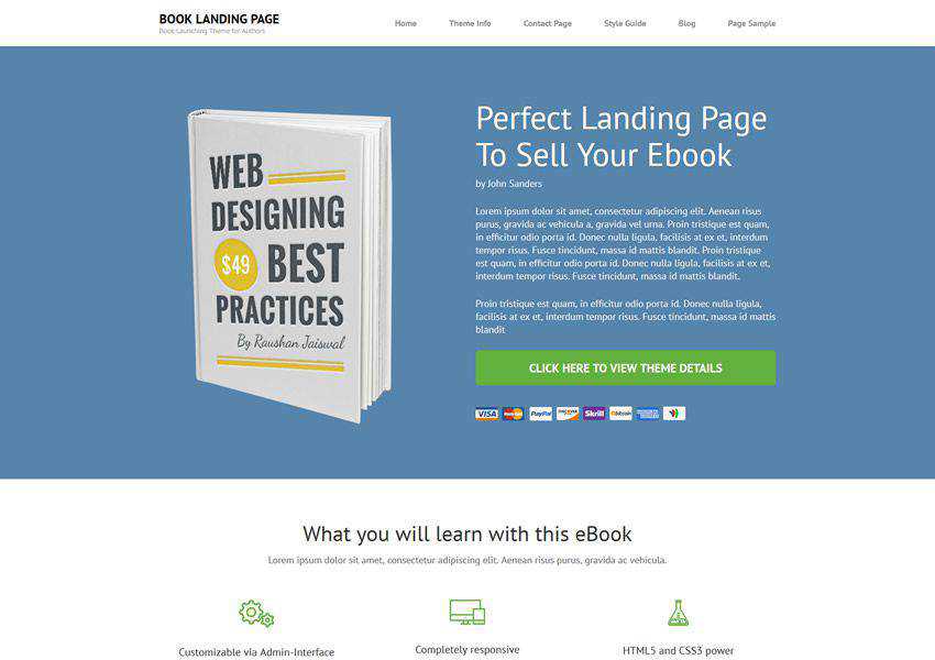book free wordpress theme wp responsive landing page business