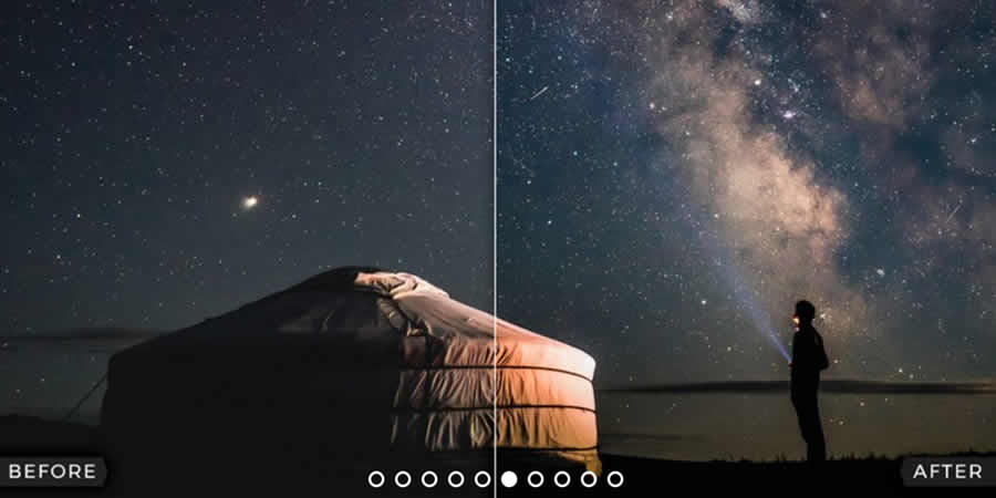 Astrophotography Night Sky Desktop Mobile free lightroom presets addon