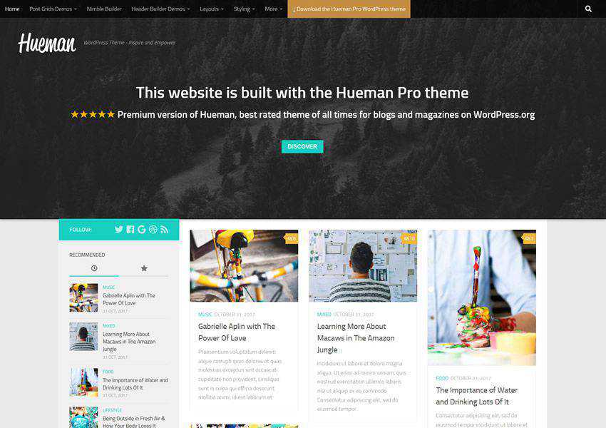 Hueman free wordpress theme wp responsive magazine news blog