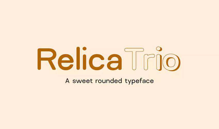 Relica Trio Sweet Rounded Sans-Serif free minimal font design typecase typography