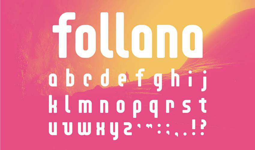 Follana free minimal font design typecase typography