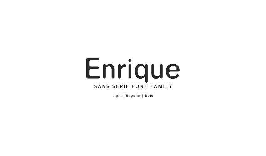 Enrique Sans-Serif Font free minimal font design typecase typography