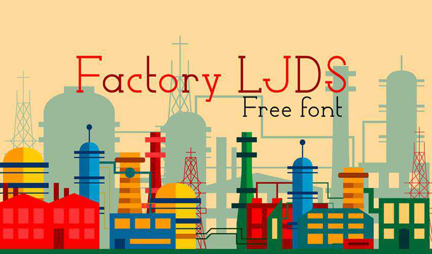 Factory LJDS free minimal font design typecase typography