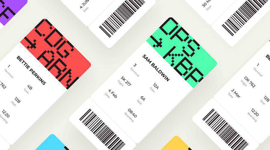Boarding Pass free mobile app ui kit Sketch ios android