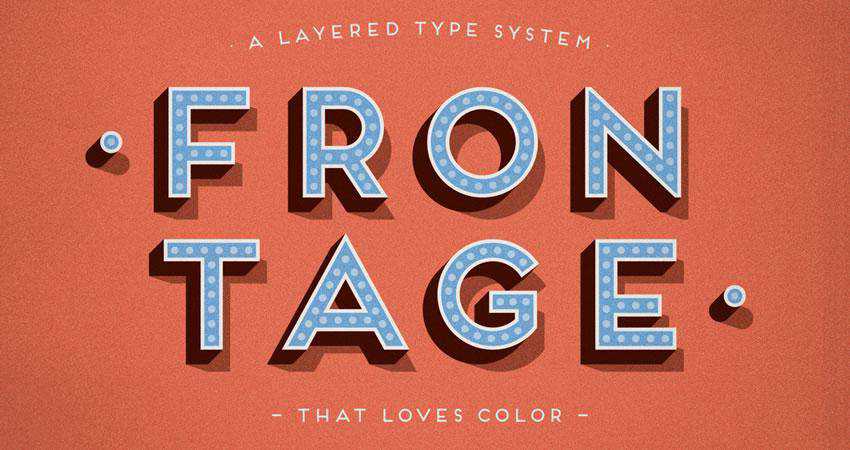Frontage free outline font family