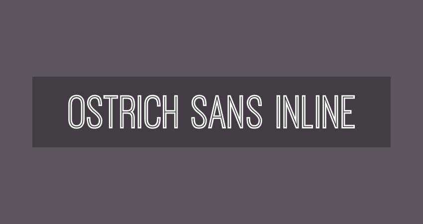 Ostrich Sans Inline free outline font family