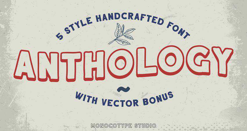 Anthology free outline font family