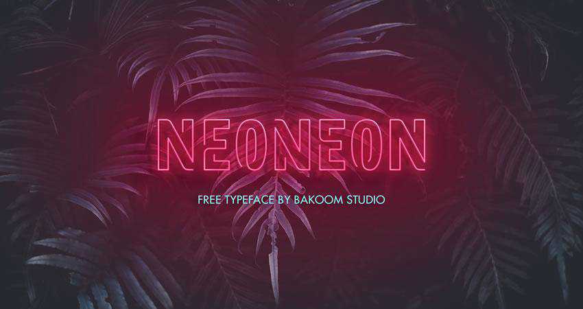 Neoneon free outline font family