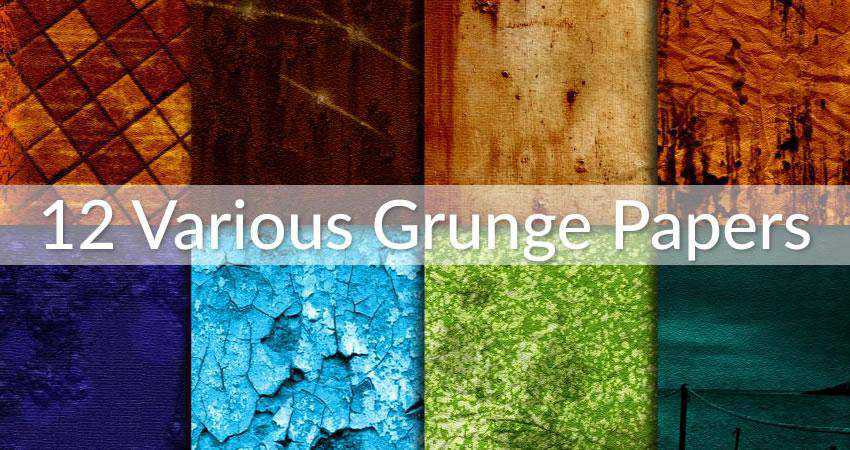 Various Grunge Paper Overlays Photography Effects