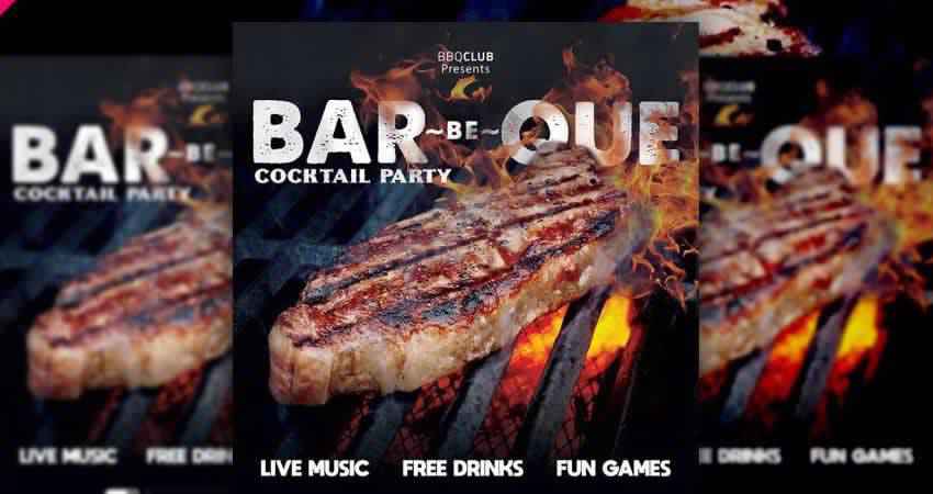 Barbeque Party Flyer Template Photoshop PSD