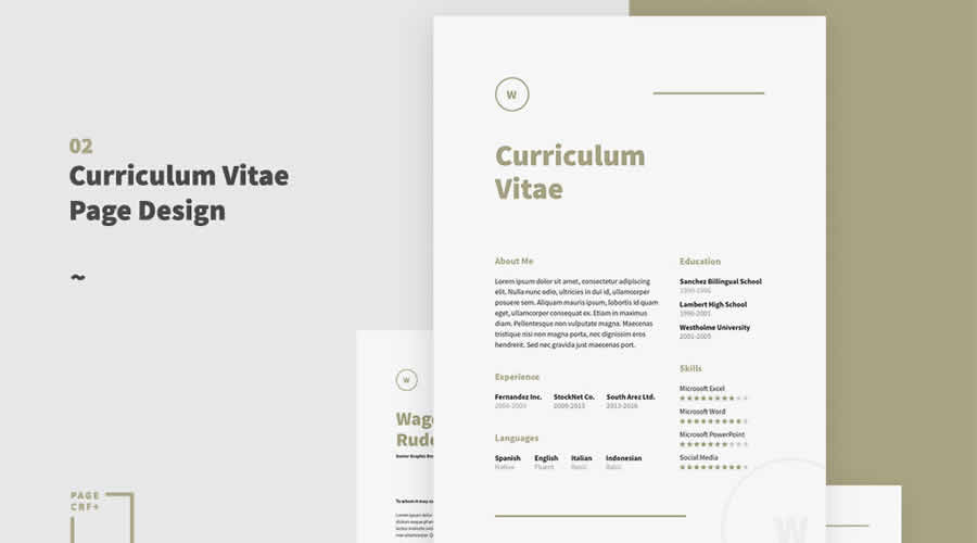 Clean Cover Letter & Resume Template InDesign Format