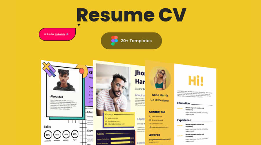 Resume CV Templates for Designers Figma Format