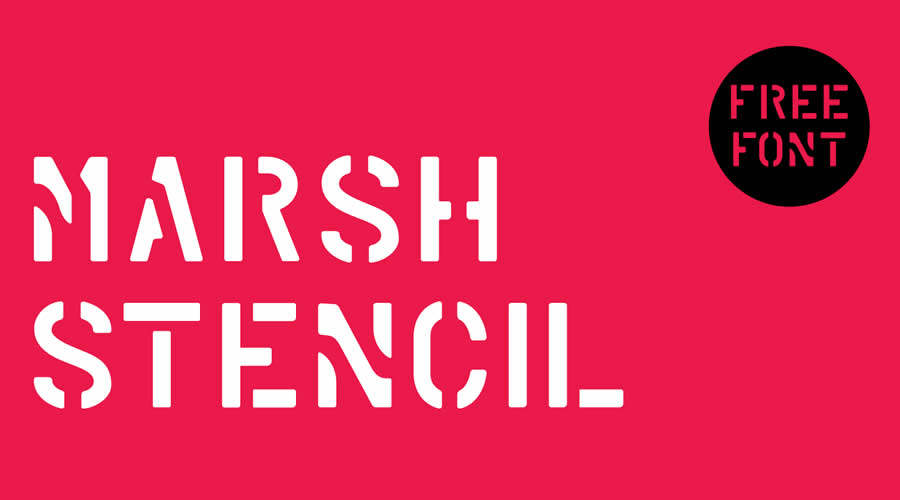 Marsh Stencil Free Font