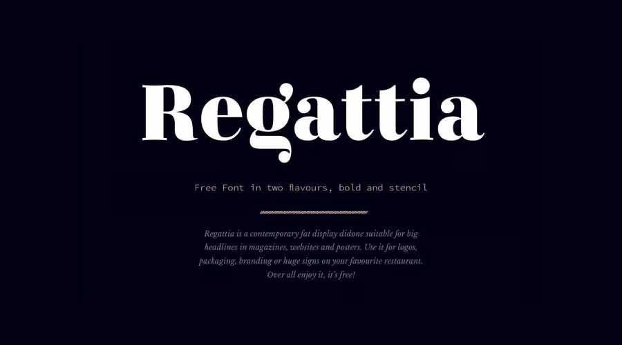 Regattia Bold & Stencil Font
